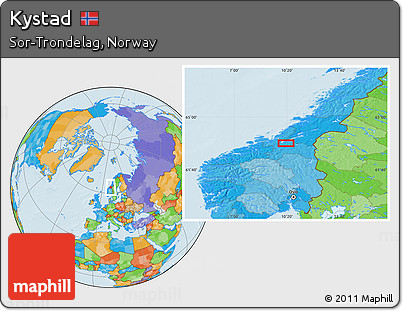 Political Location Map of Kystad