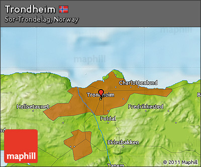 Physical Map of Trondheim