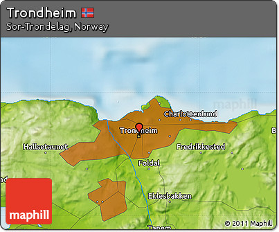 Physical Map of Trondheim