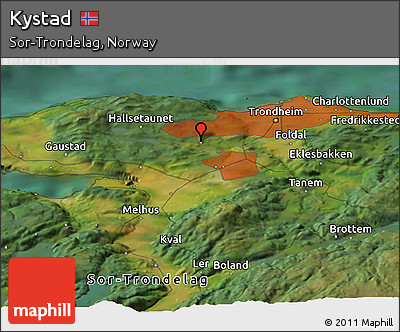 Satellite Panoramic Map of Kystad
