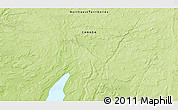 Physical 3D Map of the area around 63° 21' 9" N, 112° 58' 29" W