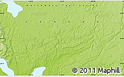 Physical Map of the area around 63° 21' 9" N, 115° 31' 30" W