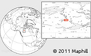 Blank Location Map of the area around 63° 21' 9" N, 117° 13' 29" W