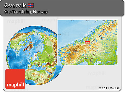 Physical Location Map of Øvervik