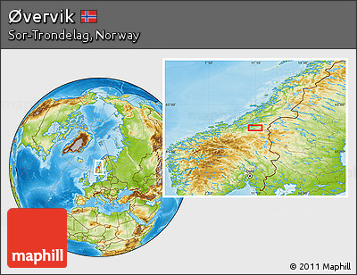 Physical Location Map of Øvervik