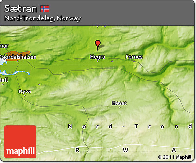 Physical Map of Sætran