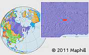 Political Location Map of Oymyakon