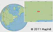 Savanna Style Location Map of Oymyakon