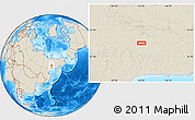 Shaded Relief Location Map of Oymyakon