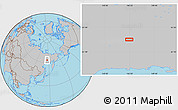 Gray Location Map of the area around 63° 21' 9" N, 146° 16' 30" E