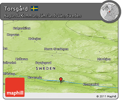 Physical Panoramic Map of Torsgård