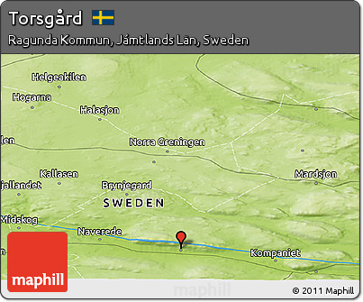 Physical Panoramic Map of Torsgård