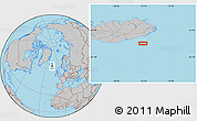 Gray Location Map of the area around 63° 21' 9" N, 15° 13' 29" W