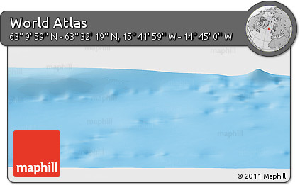 Physical Panoramic Map of the Area around 63° 21' 9" N, 15° 13' 29" W