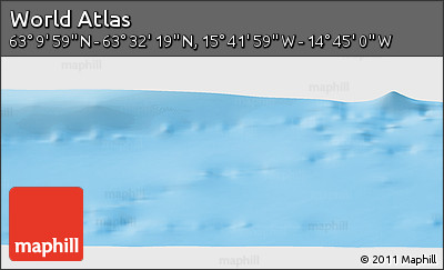Physical Panoramic Map of the Area around 63° 21' 9" N, 15° 13' 29" W