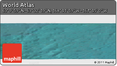 Satellite Panoramic Map of the Area around 63° 21' 9" N, 168° 13' 29" W