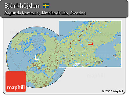 Savanna Style Location Map of Björkhöjden
