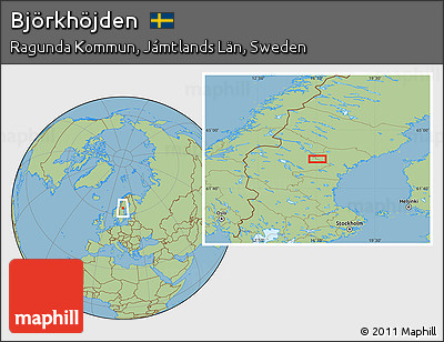 Savanna Style Location Map of Björkhöjden