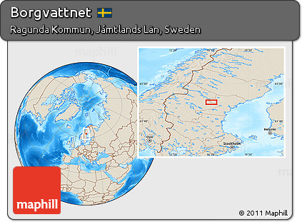 Shaded Relief Location Map of Borgvattnet