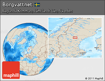 Shaded Relief Location Map of Borgvattnet