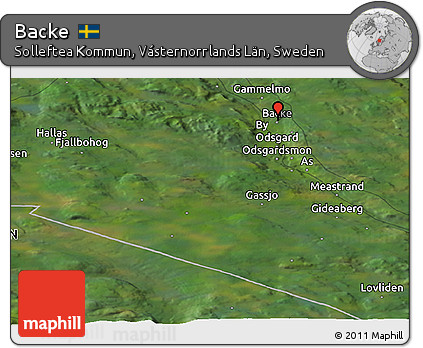 Satellite Panoramic Map of Backe