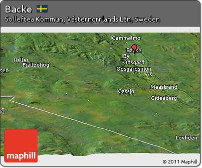 Satellite Panoramic Map of Backe