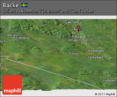 Satellite Panoramic Map of Backe