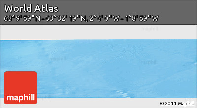 Shaded Relief Panoramic Map of the Area around 63° 21' 9" N, 1° 37' 30" W