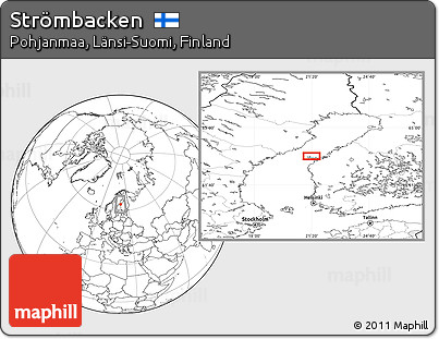 Blank Location Map of Strömbacken