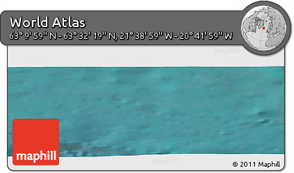 Satellite Panoramic Map of the Area around 63° 21' 9" N, 21° 10' 29" W
