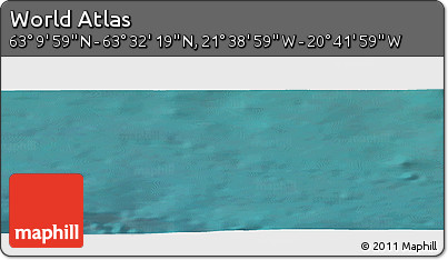 Satellite Panoramic Map of the Area around 63° 21' 9" N, 21° 10' 29" W