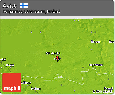 Physical 3D Map of Åvist