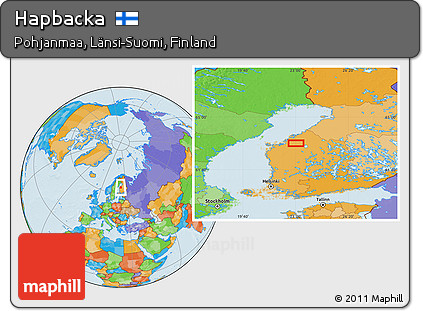 Political Location Map of Hapbacka