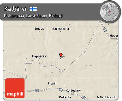 Shaded Relief Map of Kalljärvi