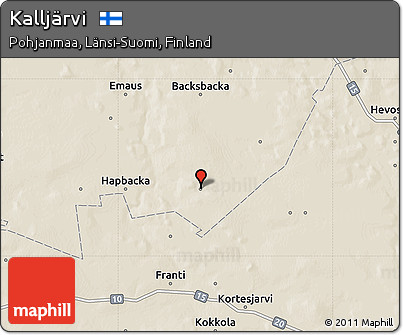 Shaded Relief Map of Kalljärvi