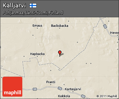 Shaded Relief Map of Kalljärvi