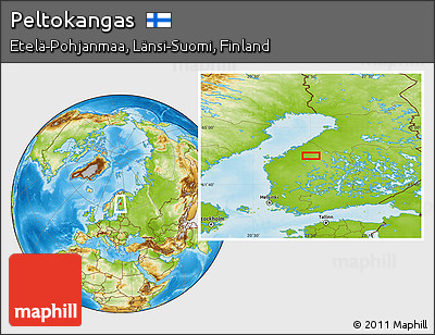 Physical Location Map of Peltokangas