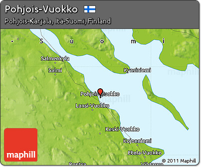Physical Map of Pohjois-Vuokko