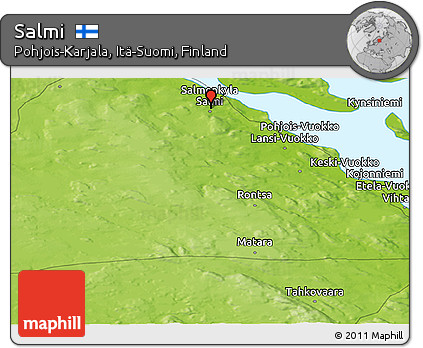 Physical Panoramic Map of Salmi