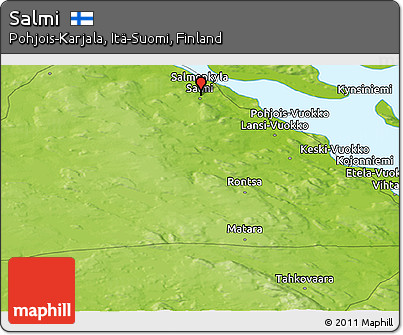 Physical Panoramic Map of Salmi