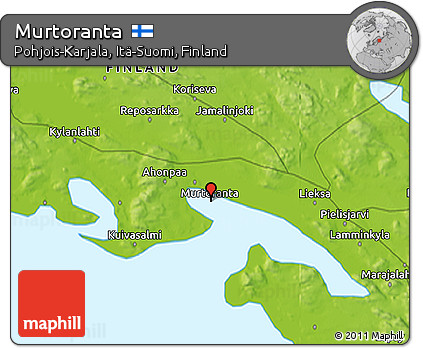 Physical 3D Map of Murtoranta