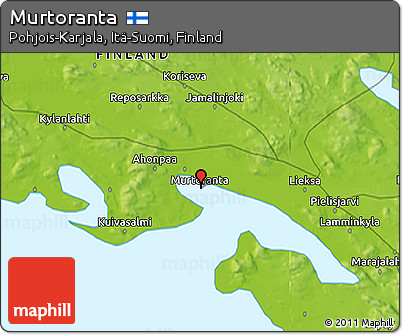 Physical 3D Map of Murtoranta