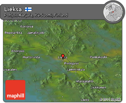 Satellite 3D Map of Lieksa