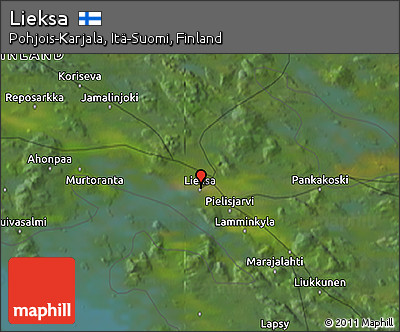 Satellite 3D Map of Lieksa
