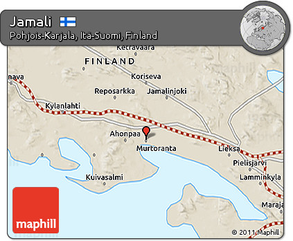 Shaded Relief 3D Map of Jamali