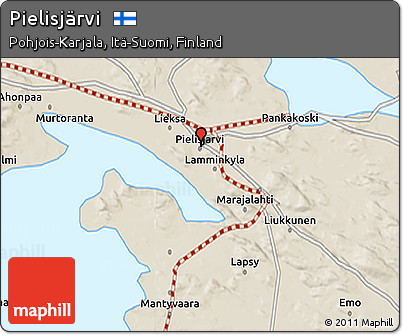 Shaded Relief 3D Map of Pielisjärvi