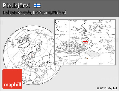 Blank Location Map of Pielisjärvi