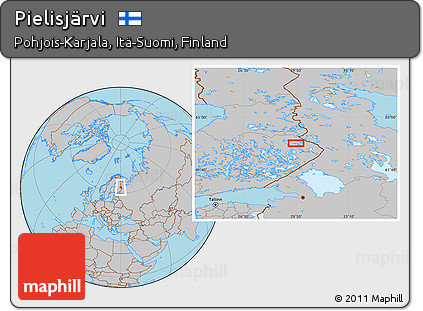 Gray Location Map of Pielisjärvi