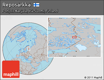 Gray Location Map of Reposärkkä