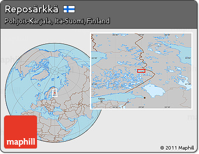 Gray Location Map of Reposärkkä